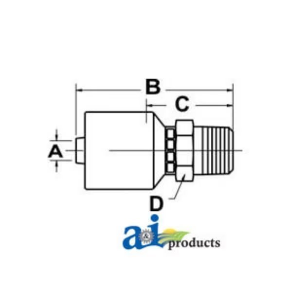 (HW-MB) Male Boss O-Ring - Rigid - Straight 4